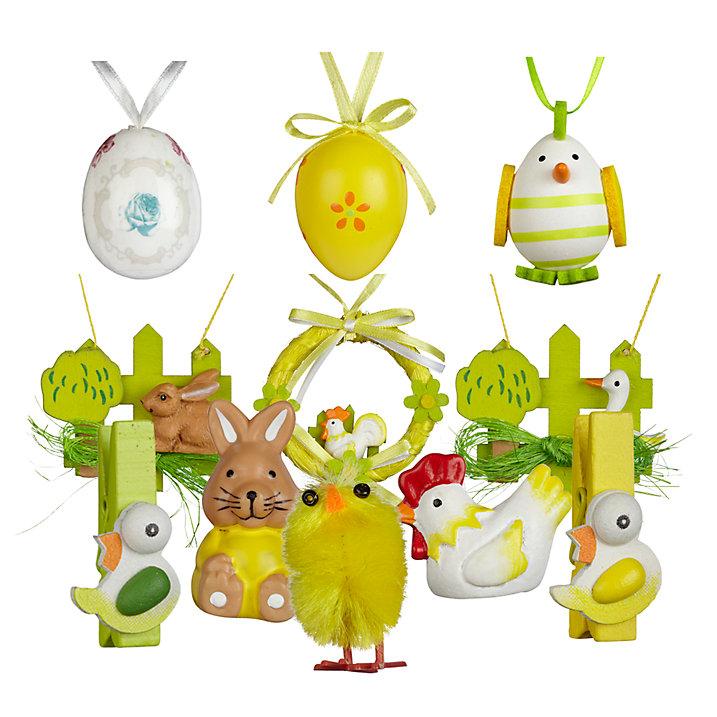  Assorted Easter decorations for sale in John Lewis - costing £12 for 34 pieces