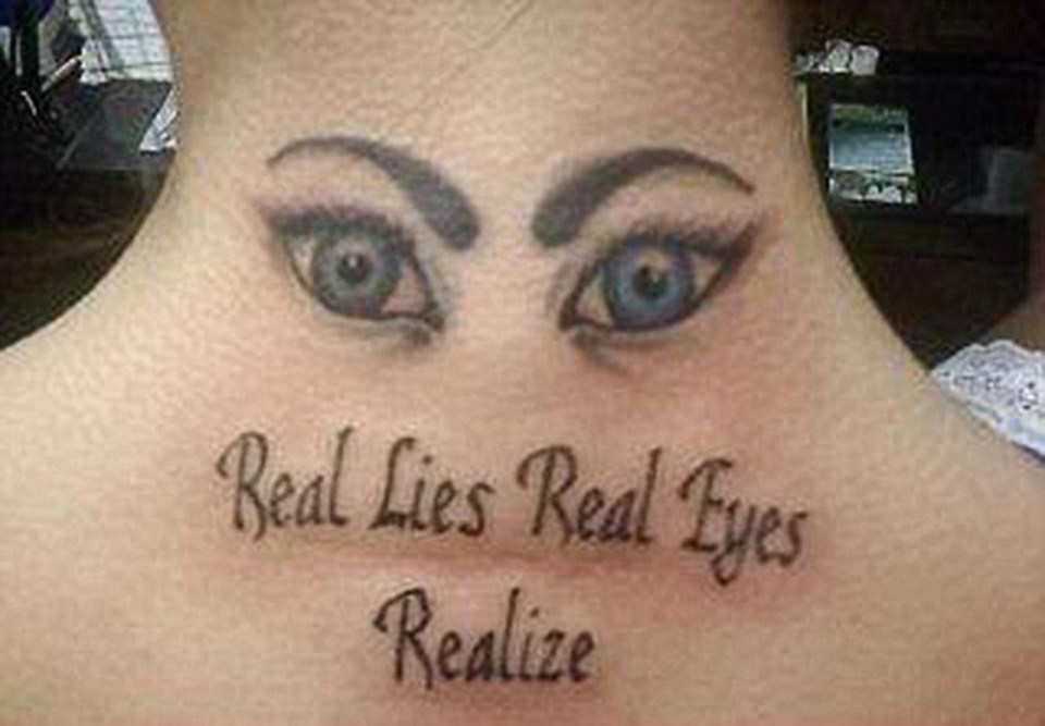 This bizarre tattoo makes little sense