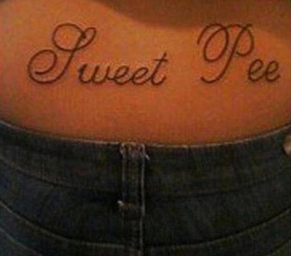  This unfortunate location gives this tattoo a whole new meaning