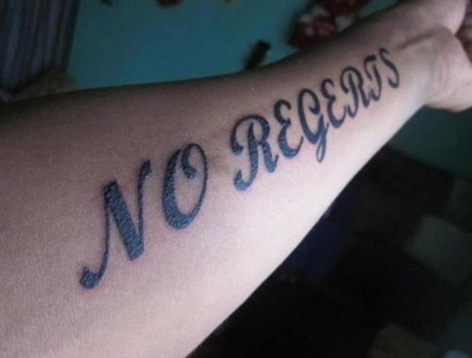  This person may have a regret after getting this tattoo