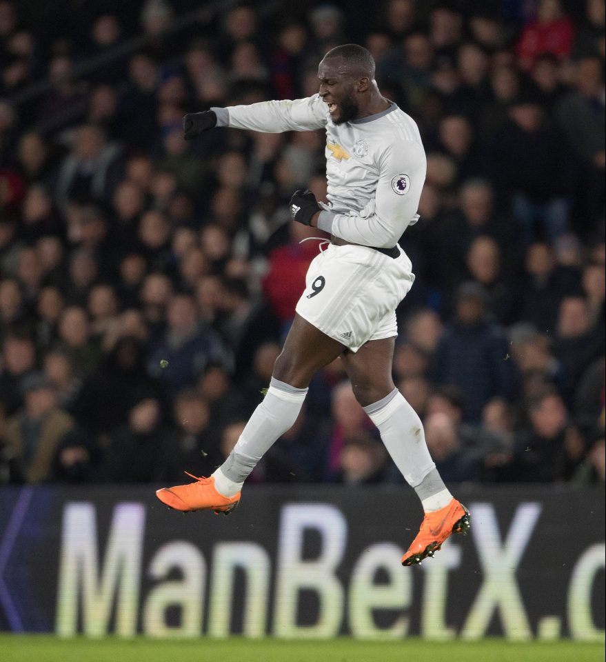 Belgian striker Lukaku celebrates after equalising against Crystal Palace