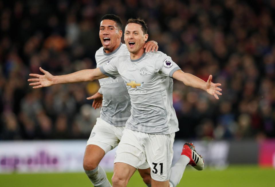 Nemanja Matic secured a stunning victory for Man United as they came from two down to win at Crystal Palace