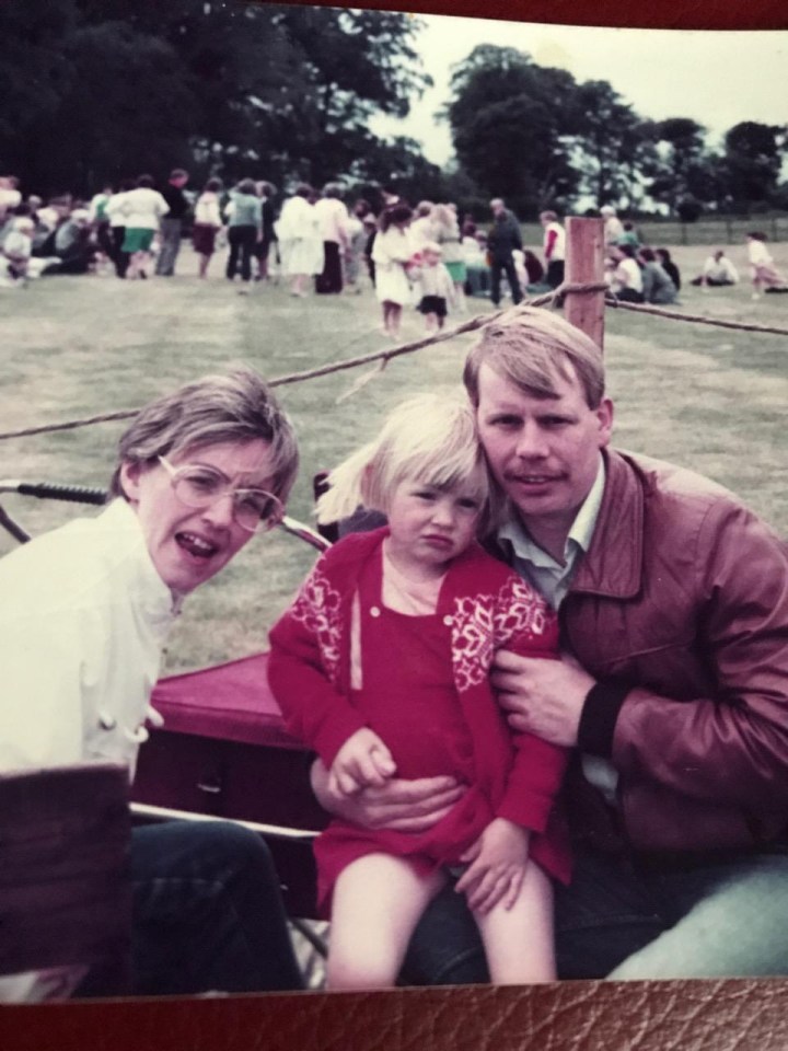 A young Julie with her mum Maureen who had died when she was a teen and her dad George