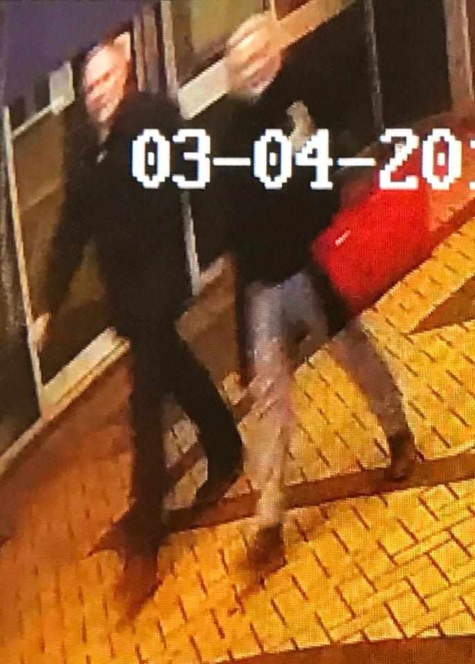  CCTV image of man and woman seen near Zizzi in Salisbury on Sunday afternoon