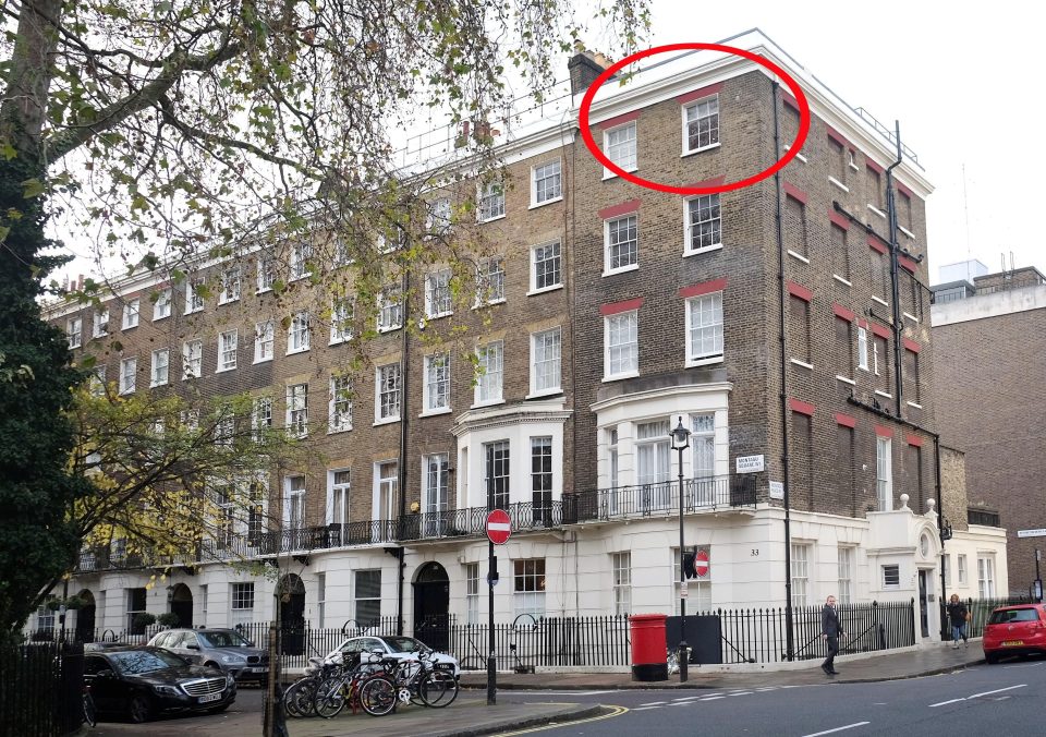  He fell 60ft and was impaled on railings outside his London flat