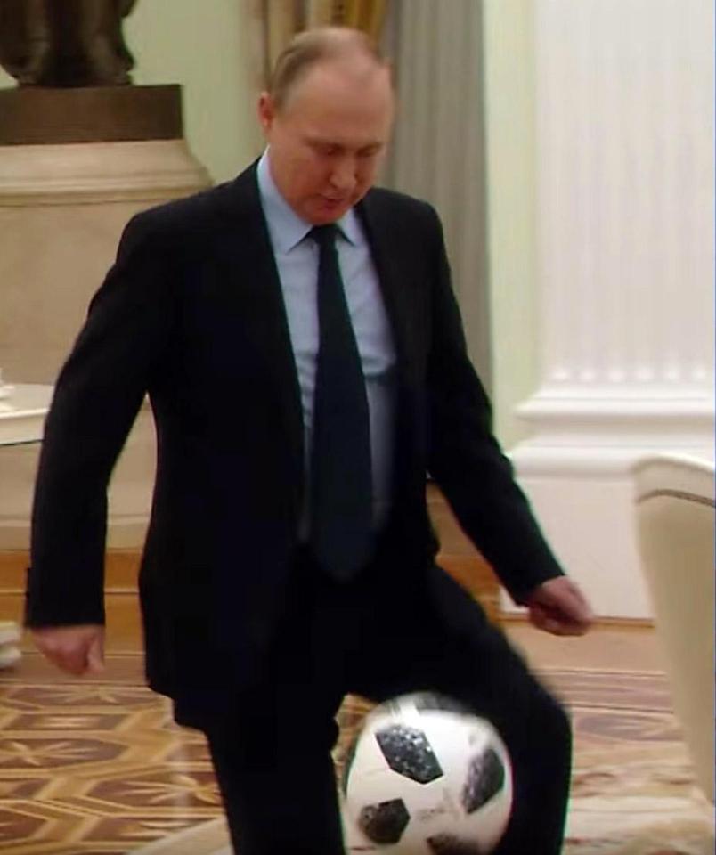  Vladimir Putin shows off his keepy-uppie skills ahead of the World Cup - but could England not go at all?