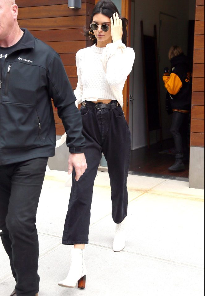  Kendall Jenner was spotted wearing surprisingly affordable white Kurt Geiger boots last year