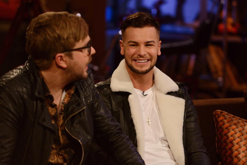  Chris was left embarrassed after a grilling from Love Island star Iain Stirling about his autobiography