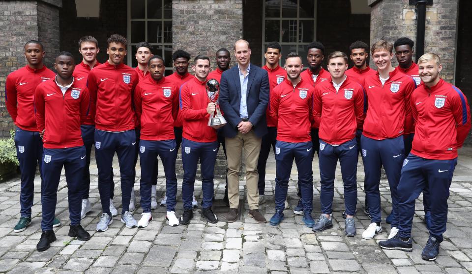  The Three Lions will go without a senior member of the Royal Family for the first time in 20 years - pictured Prince William in his capacity as President of the Football Association