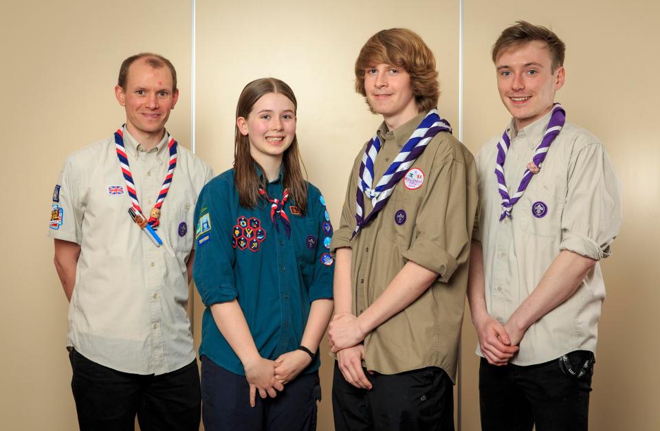  From left to right, unit leader John Nelson, Róisin McMullan, and Jake Keenan and Callum Fellowes will go to Virginia in 2019