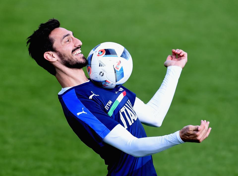 Italy international Astori passed away at the tender age of 31