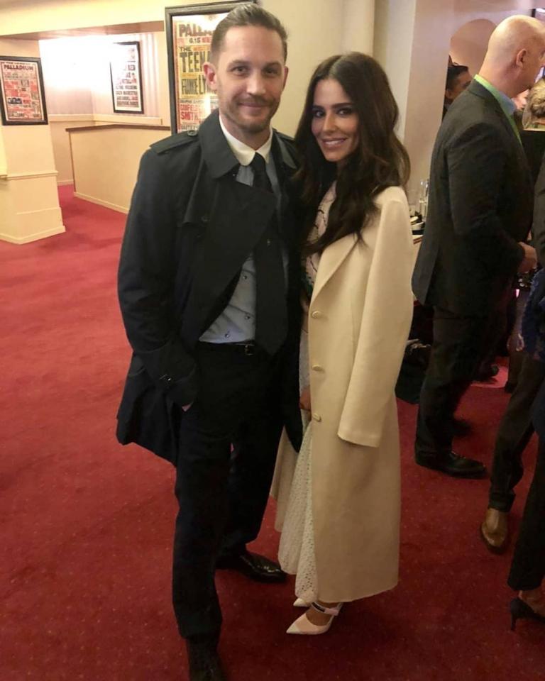 Cheryl took picture with film hunk Tom Hardy in what appears to be an attempt to make Liam Payne jealous