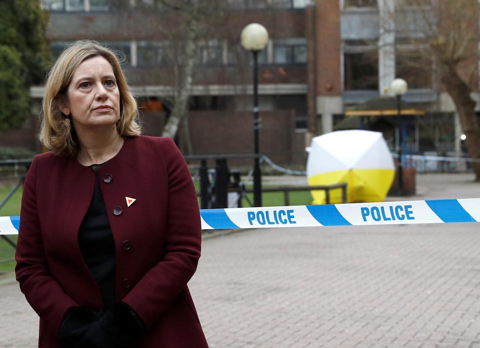  Home Secretary Amber Rudd in Salisbury today