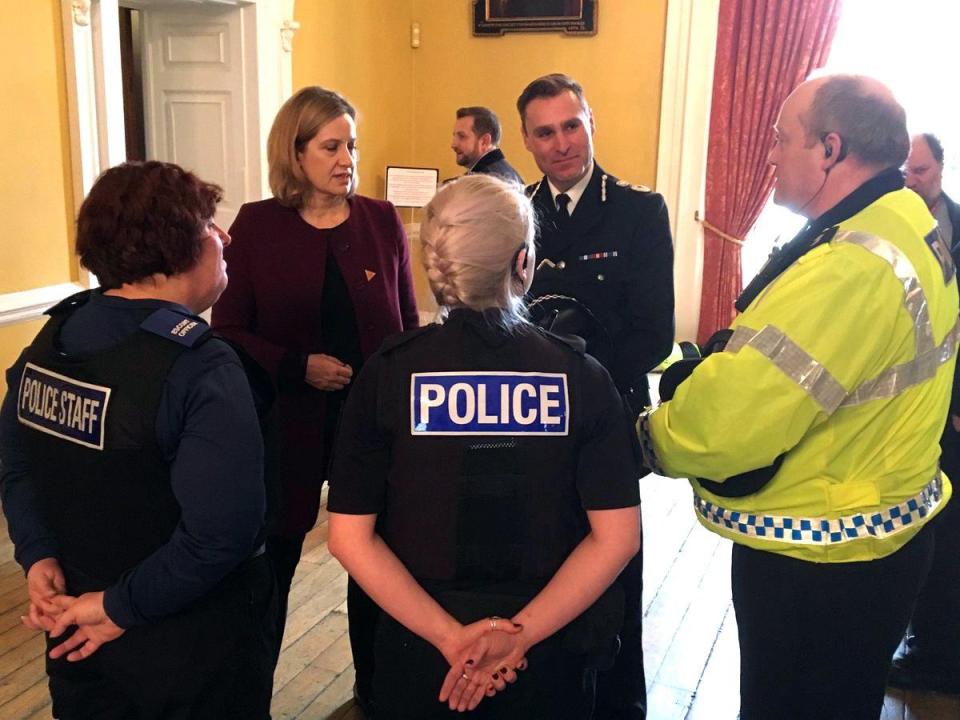  Rudd met emergency services - including the hero cop who is ill after being first at the scene