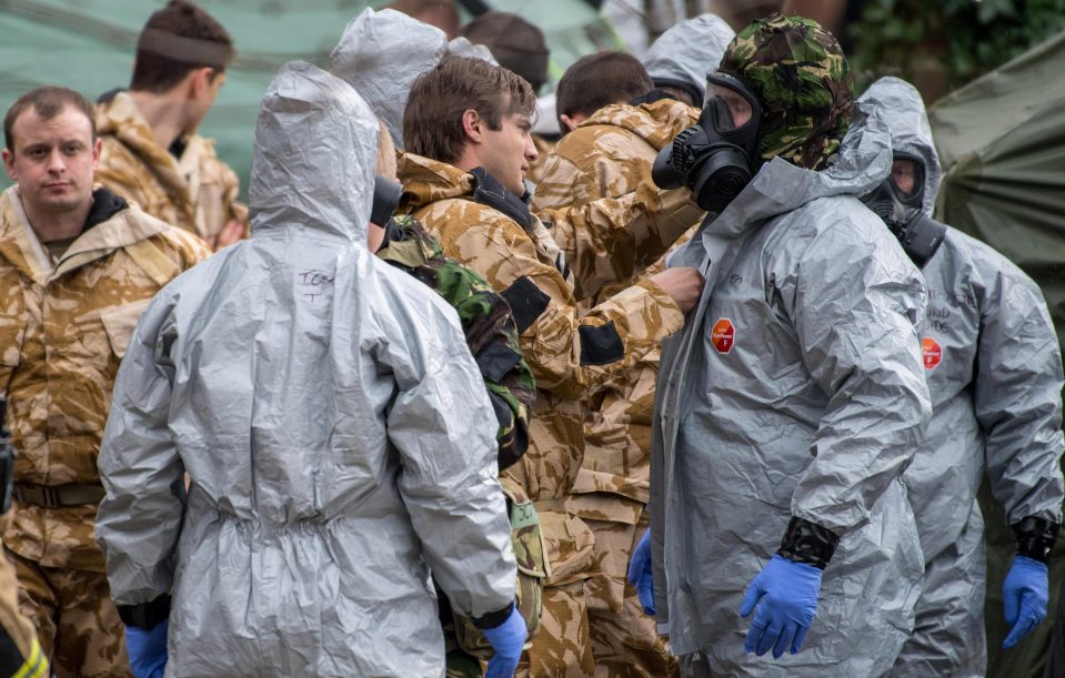  Police and the military remain in Salisbury, Wilts where the Skripals were attacked