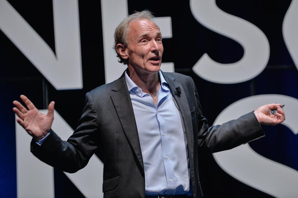  Sir Tim Berners-Lee has accused Facebook and Google of stifling innovation by snapping up startups