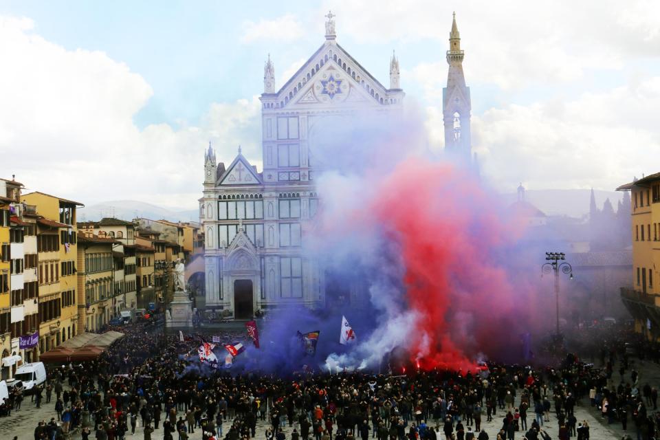  Thousands of people turned out to the funeral of Davide Astori