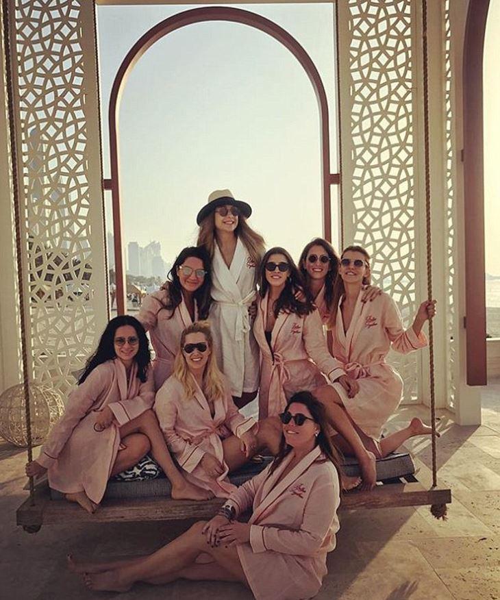  Mina, centre, and her friends pictured in Dubai