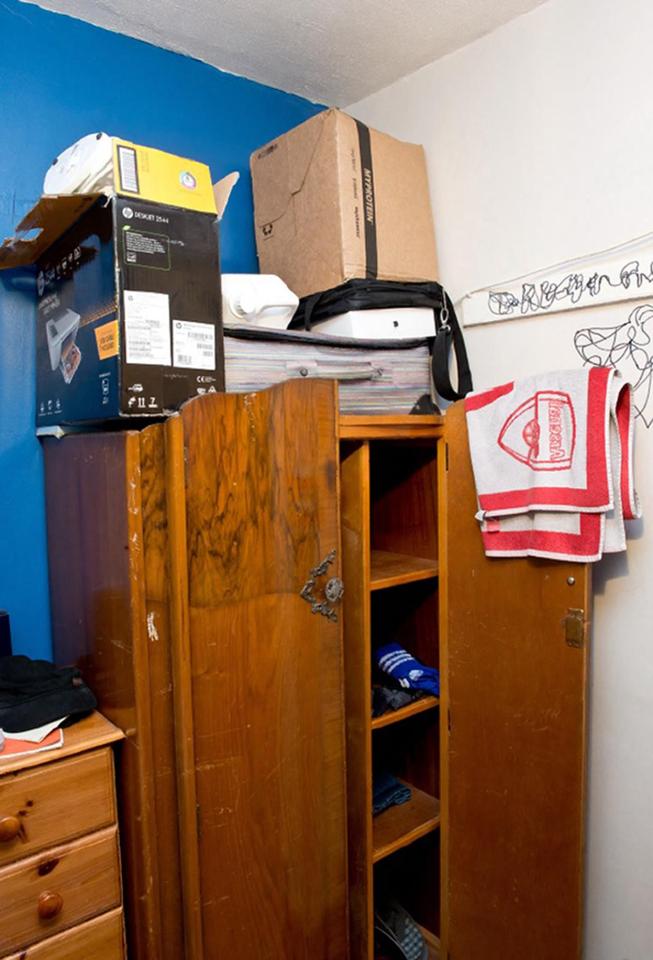  Hassan's bedroom wardrobe was used to store a container that has traces of explosive TATP on it