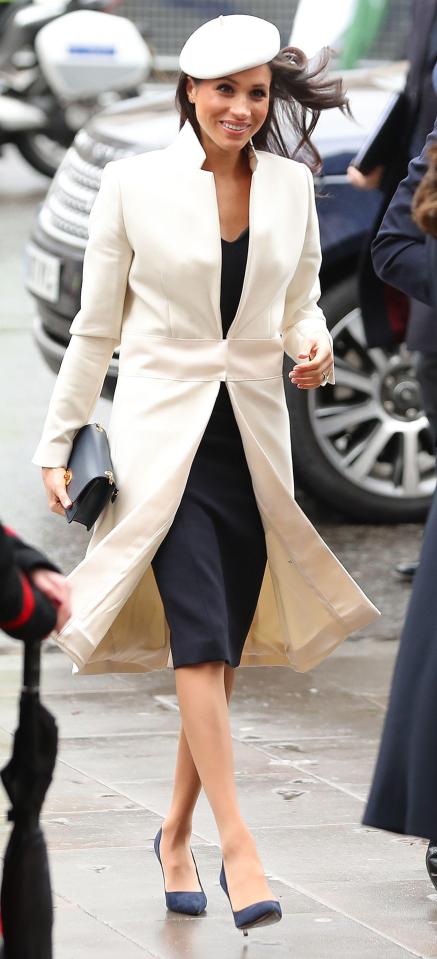  Markle also had a £550 navy Mulberry bag