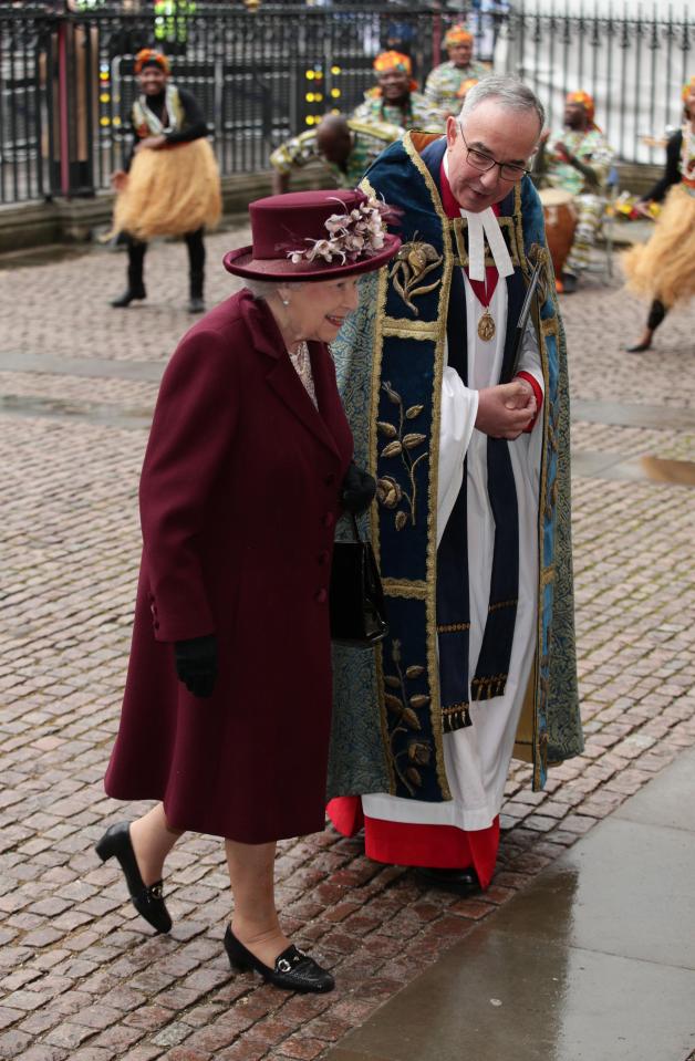  The Queen attending the Commonwealth service today