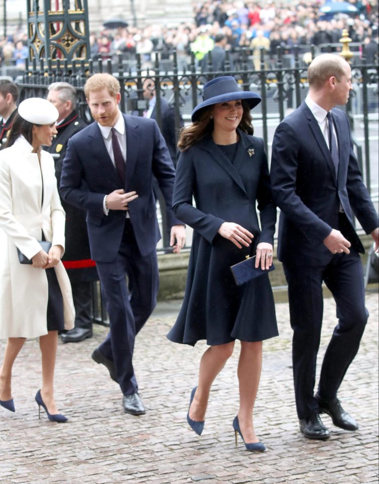  Kate Middleton could barely hide her bump when she attended service at Westminster Abbey