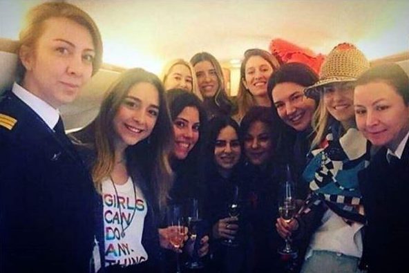  The bride-to-be posted a snap of the group before the Bombardier CL604 plunged into the side of a mountain in Iran