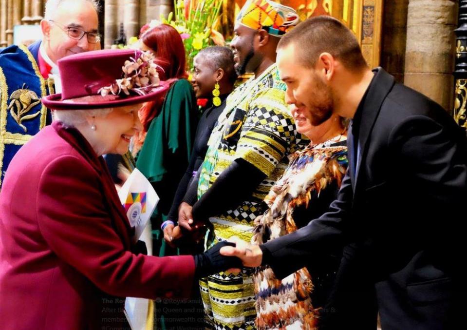  The Queen and former One Direction member Liam Payne