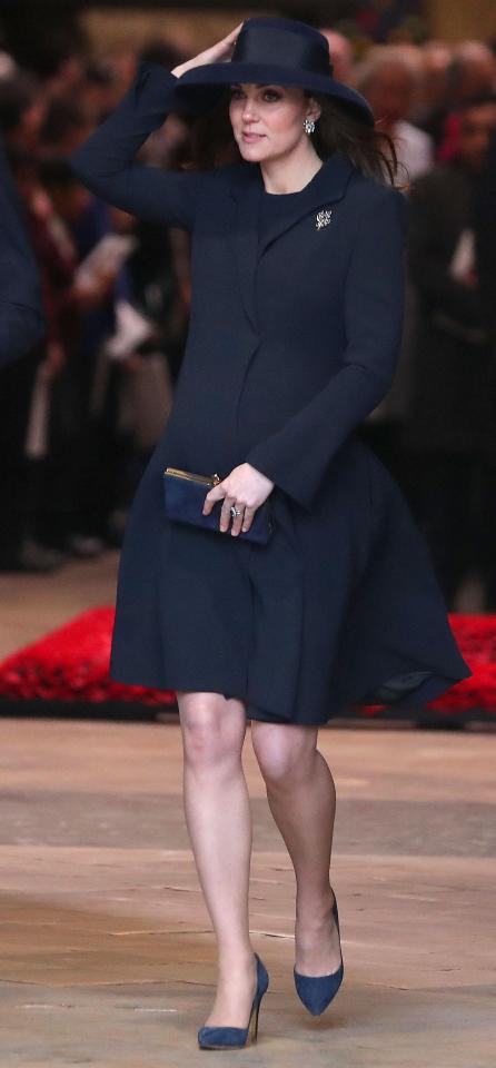  Kate's baby bump was visible when she left the event