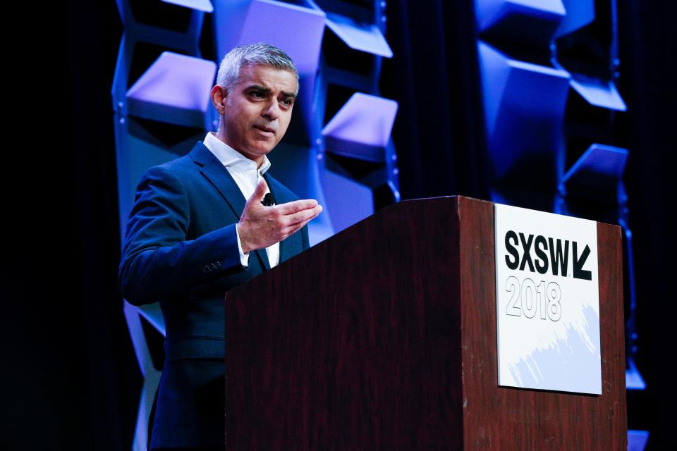  Sadiq Khan told an audience at SXSW how he receives abuse every day