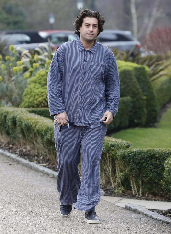  James Argent was snapped leaving Gemma Collins' house in his pyjamas