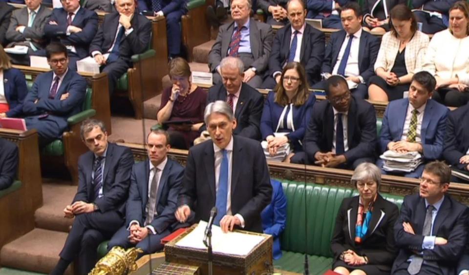  The Chancellor delivered his speech to a packed-out House of Commons