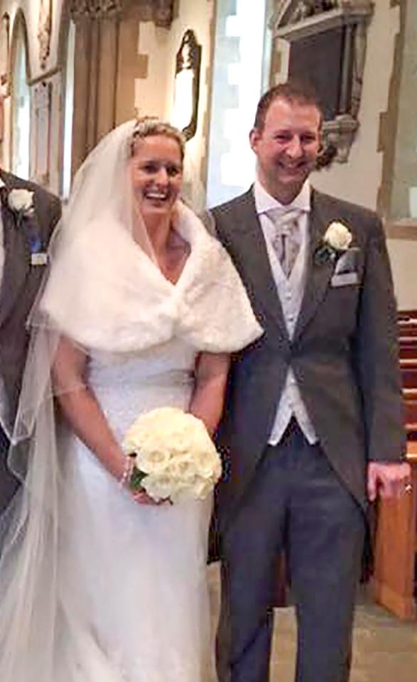  PC Dixon and his wife Samantha on their wedding day