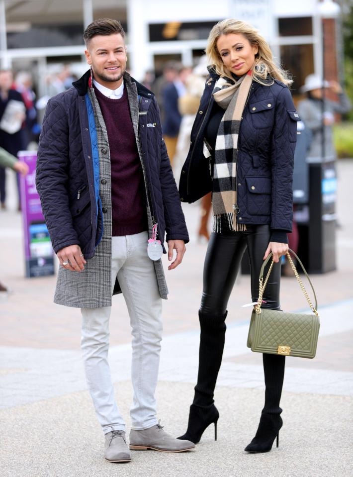 The pair made their first public appearance together since the split at Cheltenham today 