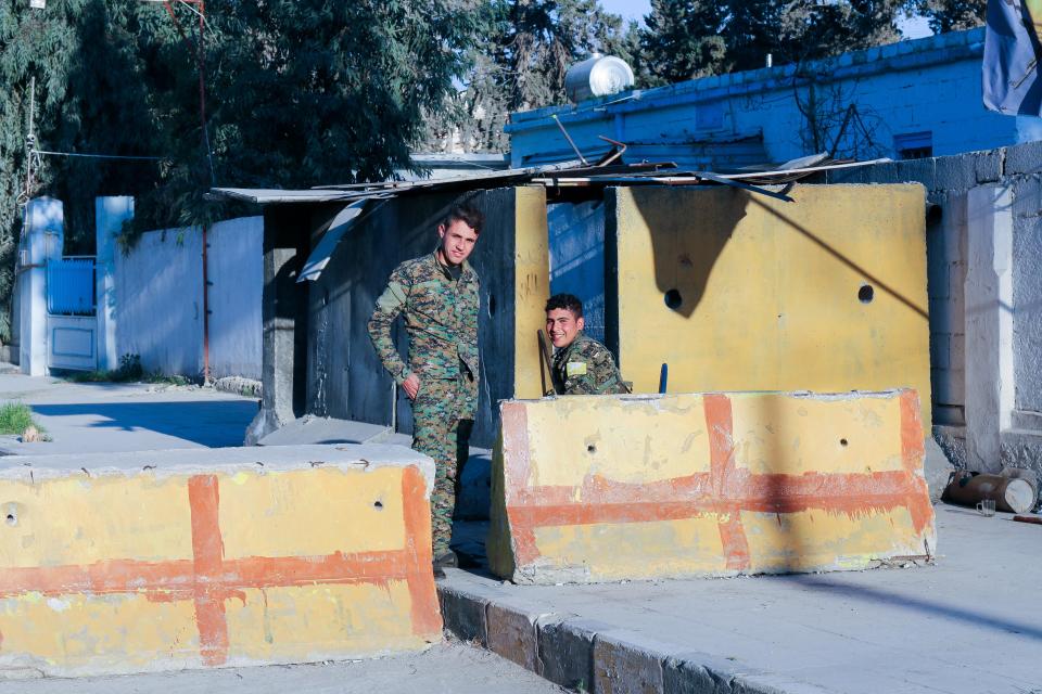  SDF fighters who helped liberate manbji from Daesh