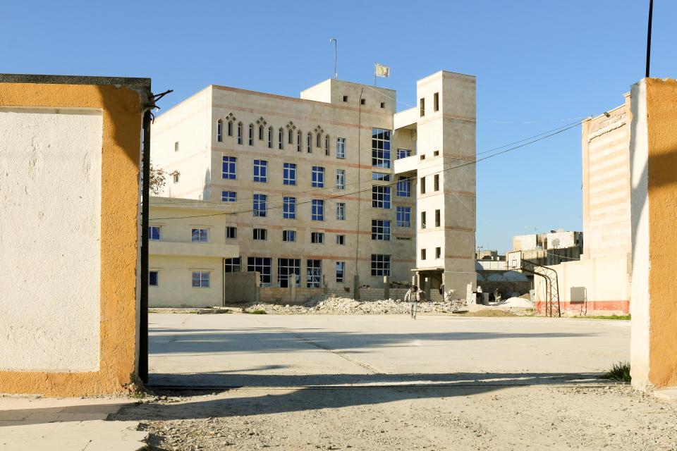  The hotel in Manbij, which is now being refurbished, tortured ISIS prisoners