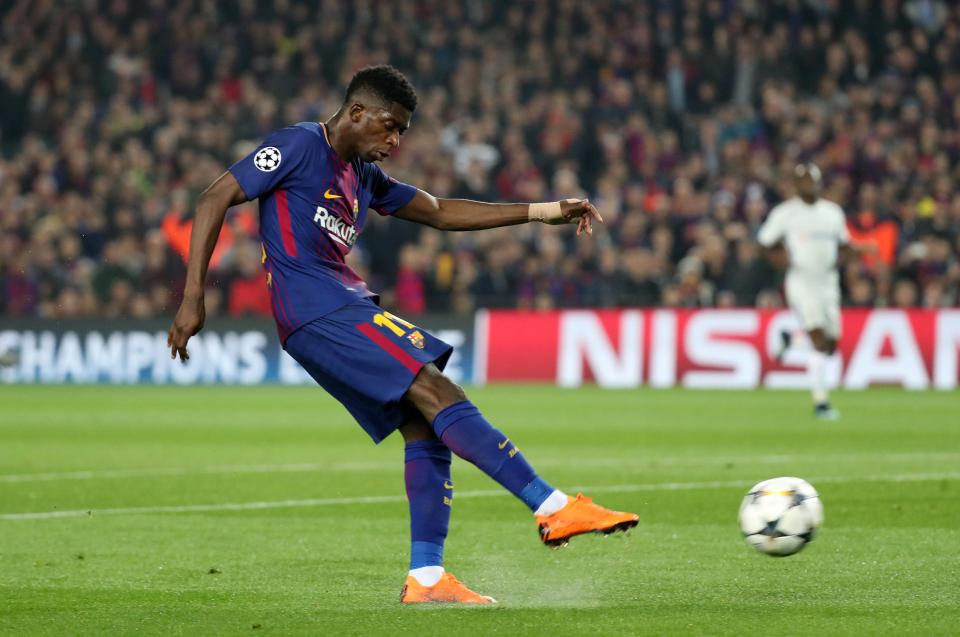 Ousmane Dembele also scored as Chelsea were dumped out of Europe