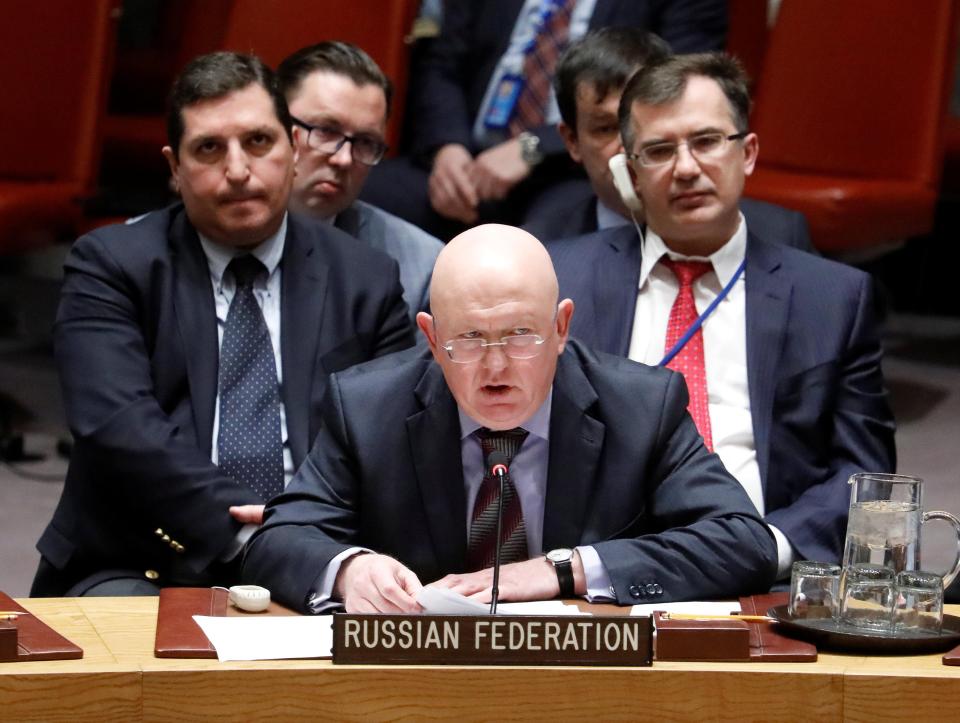  Vassily Nebenzia said they demanded "material proof" of Russia's involvement