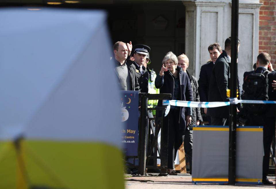  The scene in Salisbury near where Sergei Skripal was found unconscious