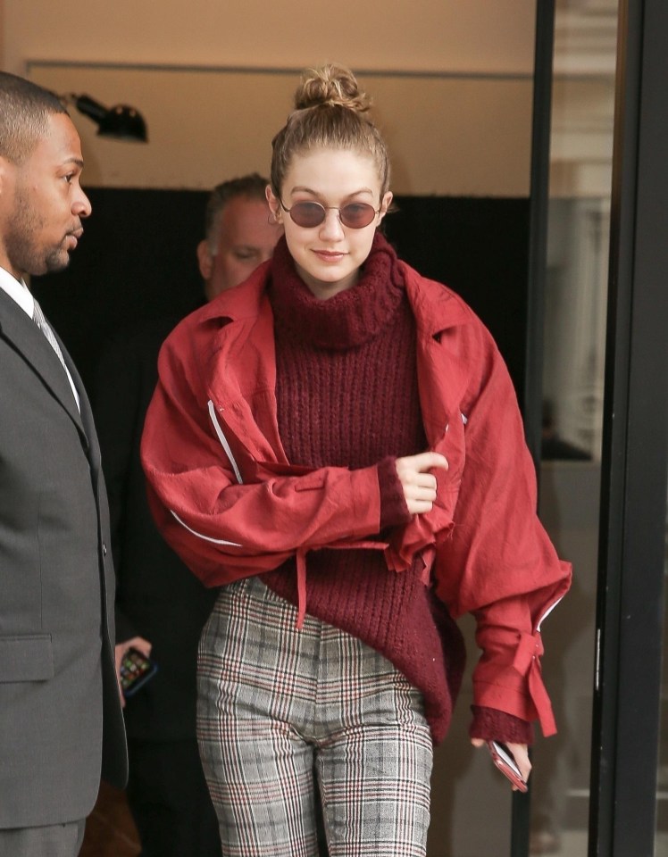 Gigi Hadid didn’t leave her smile at home while out in New York City on Thursday