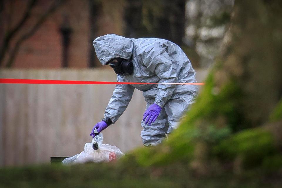  Forensic teams were also seen at the Wiltshire military camp