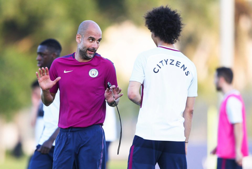 Pep Guardiola looked relaxed as he and his Manchester City squad enjoyed some warm-weather training in Abu Dhani this week