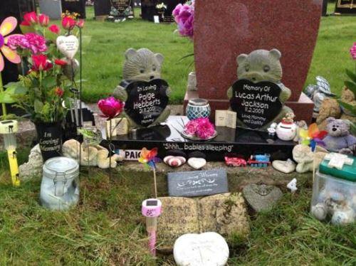  The graves of two of Kerry's children, Paige and Lucas