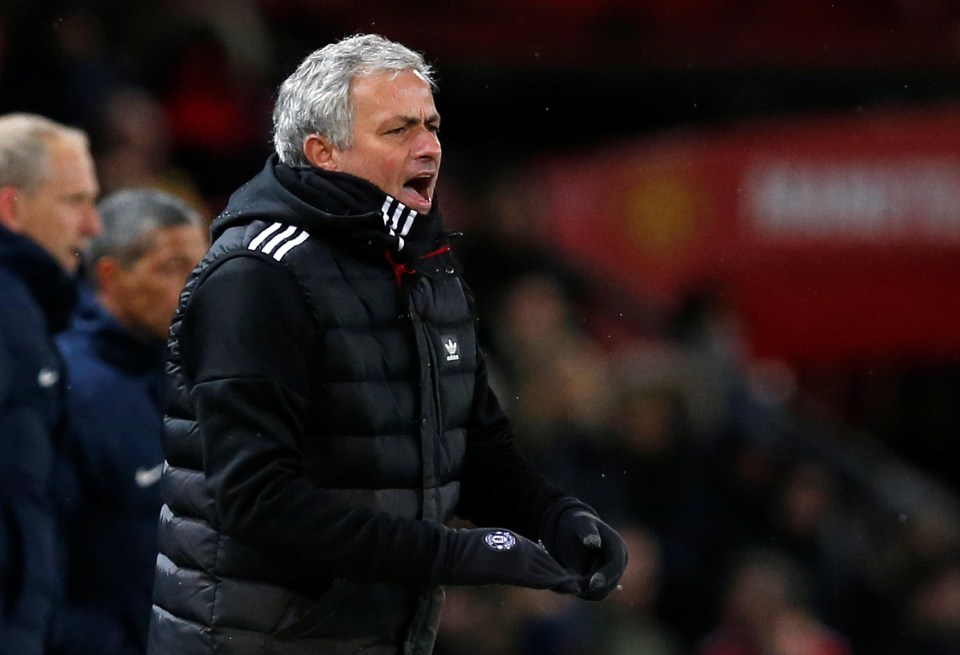 Jose Mourinho constantly barking orders at his player against Brighton on Saturday