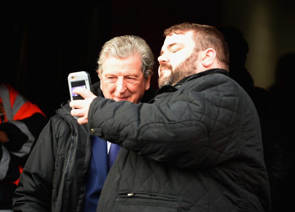  Despite the inclement weather in the middle of March, at least Roy Hodgson was smiling