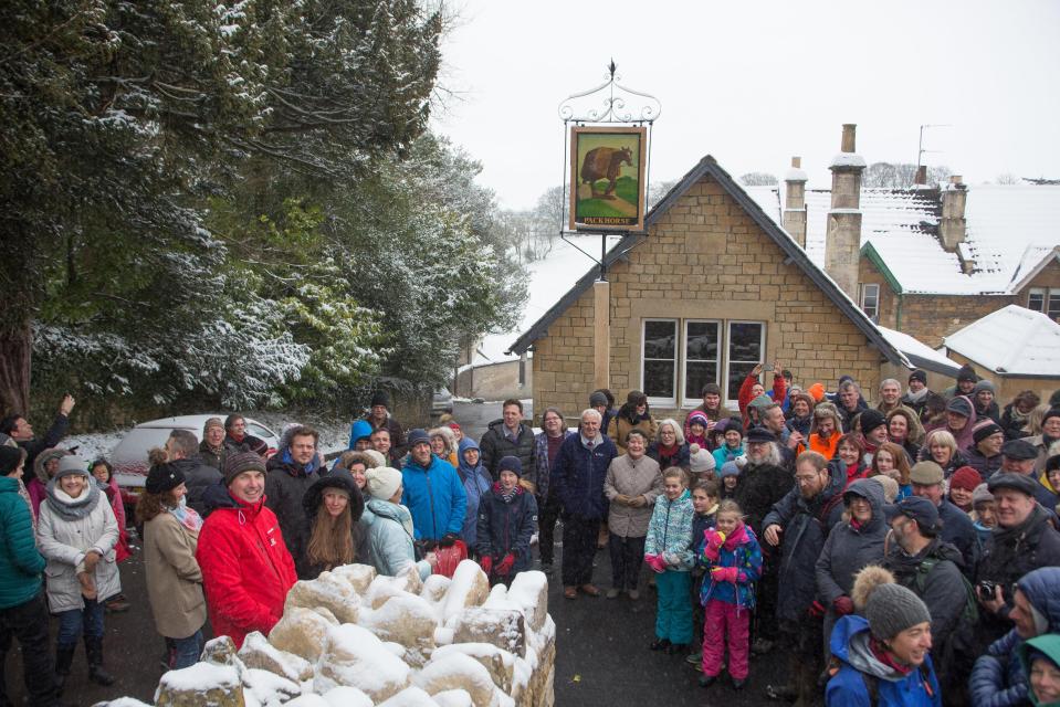  Scores of people turned out for the reopening