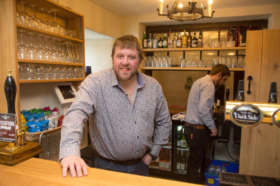  James Dickson, the pub manager at the newly-reopened Packhorse Inn