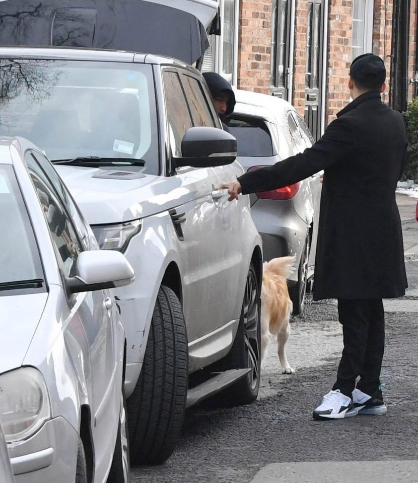 Chile superstar Alexis Sanchez returned to his Range Rover after a meal out in Wilmslow