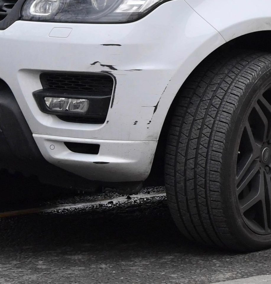 This was the damage Man Utd frontman Alexis Sanchez surveyed on his Range Rover