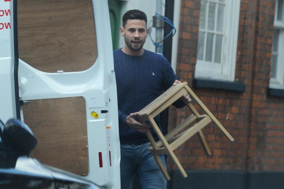  Andrew carried a stool and various pieces of furniture